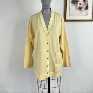 Salvatore Ferragamo Virgin Logo Buttons Grosgrain Patch Pocket Midi Cardigan